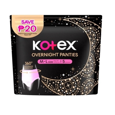 KOTEX Kotex Overnight Panties M-L 5s