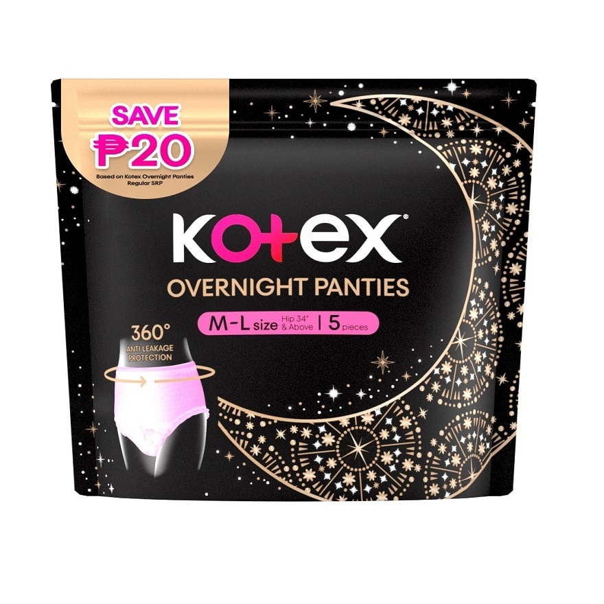 Kotex Overnight Panties M-L 5s