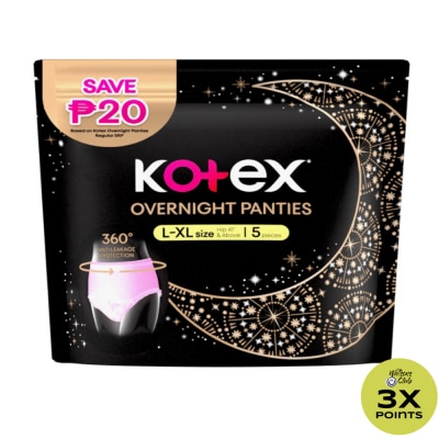 KOTEX Kotex Overnight Panties L-XL 5s