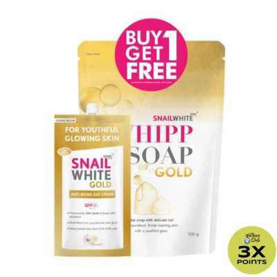 SNAILWHITE Snailwhite Whipp Soap Gold 100g + FREE Gold Day Cream 7ml