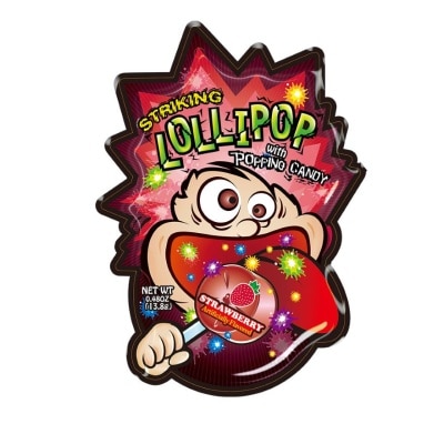 KIDSMANIA KIDSMANIA Striking Lollipop with Popping Candy Strawberry Flavor 13.8g