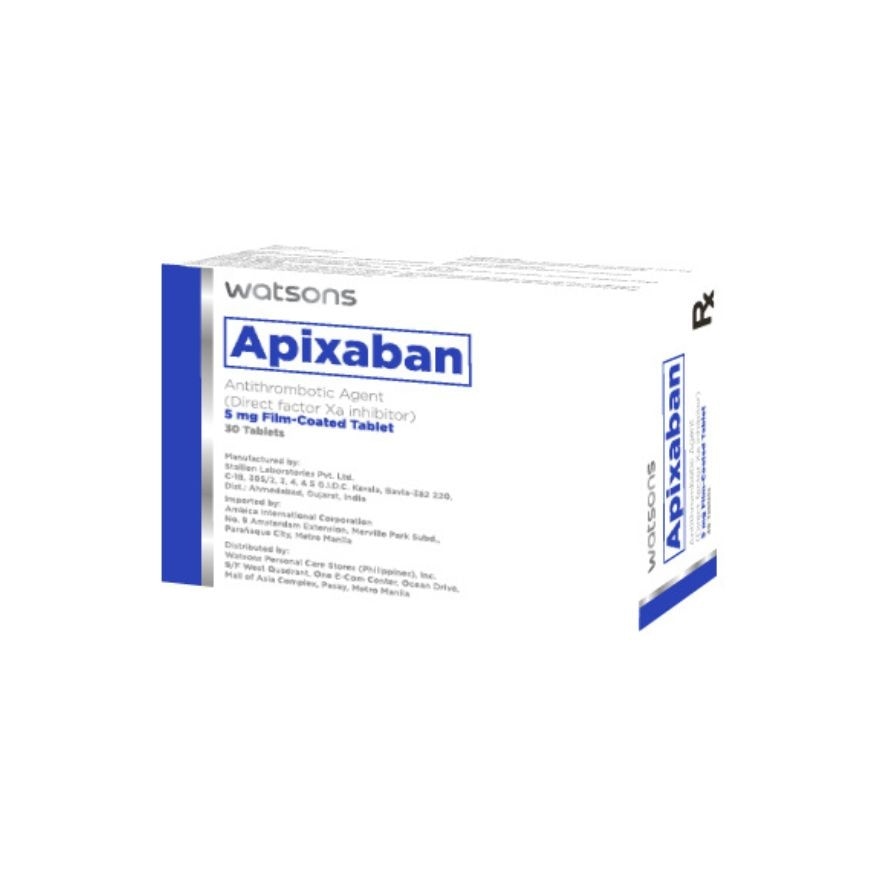 WATSONS GENERICS Apixaban 5mg 1 Film-Coated Tablet [PRESCRIPTION REQUIRED]