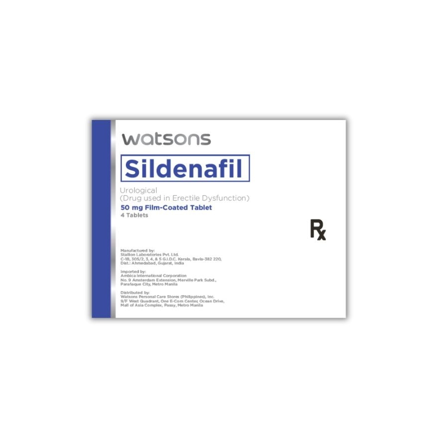 WATSONS GENERICS Sildenafil 50mg 1 Film-coated Tablet [PRESCRIPTION REQUIRED]