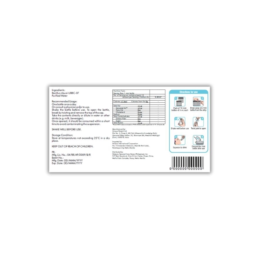 WATSONS GENERICS Bacillus Clausii 5ml 1 Oral Suspension
