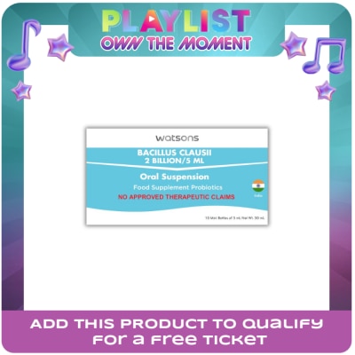 WATSONS GENERICS - WATSONS GENERIC Bacillus Clausii 2Billion 5ml Oral Suspension [Digestive detox]