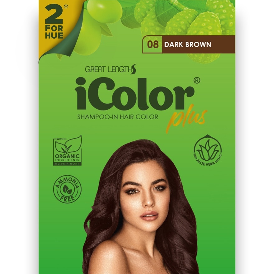 ICOLOR Plus Shampoo Dye 2 For Hue Dark Brown 30ml