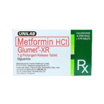 GLUMET GLUMET XR 1g Tablet Sold Per Piece [PRESCRIPTION REQUIRED]