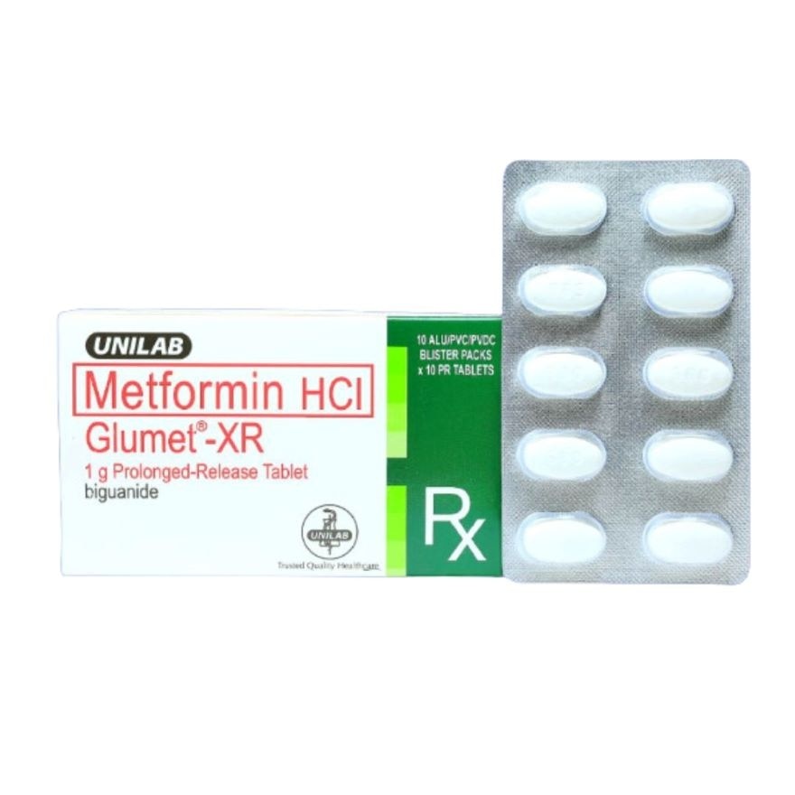 GLUMET XR 1g Tablet Sold Per Piece [PRESCRIPTION REQUIRED]