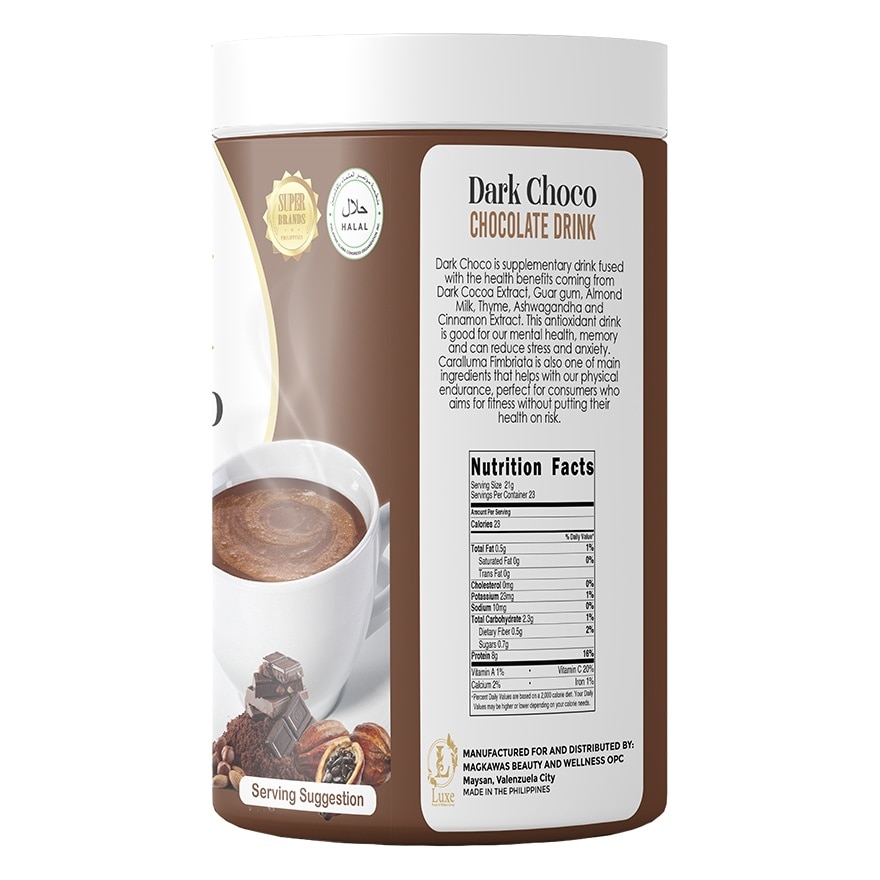 LUXESLIM Dark Choco Chocolate Drink 500g