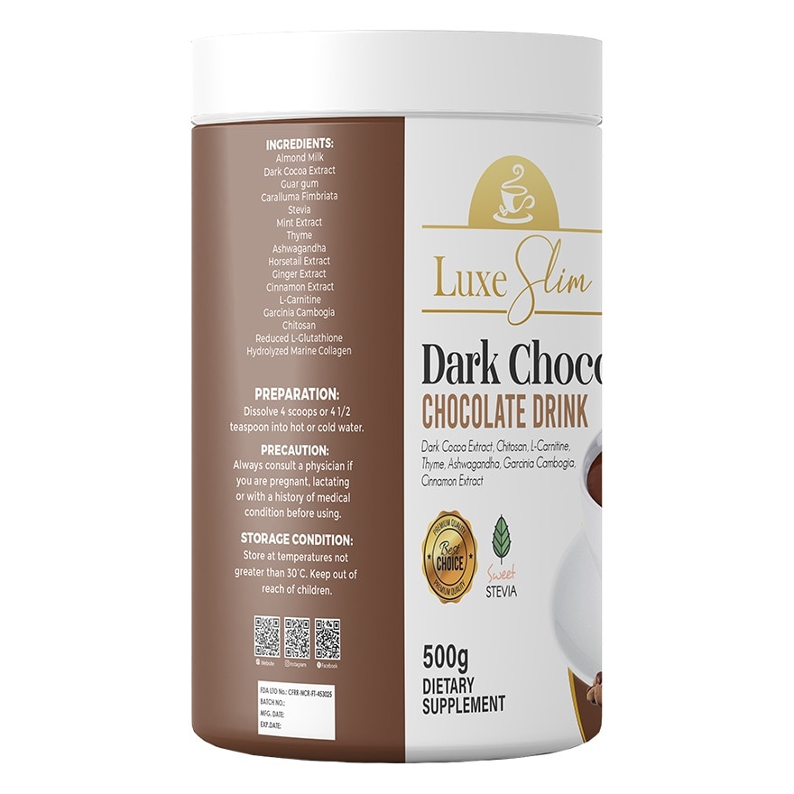 LUXESLIM Dark Choco Chocolate Drink 500g