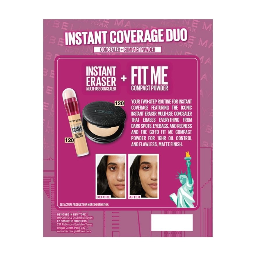 MAYBELLINE Instant Coverage Duo [MEDIUM/MORENA] Set