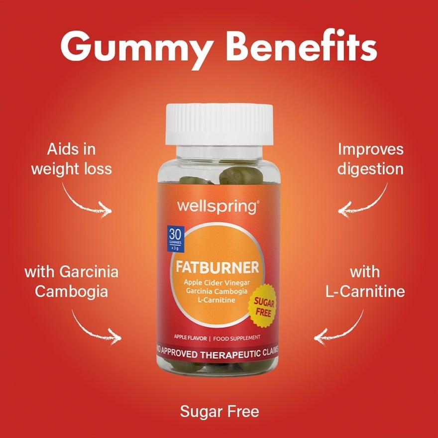 WELLSPRING Sugar Free Fat Burner Gummies 30s