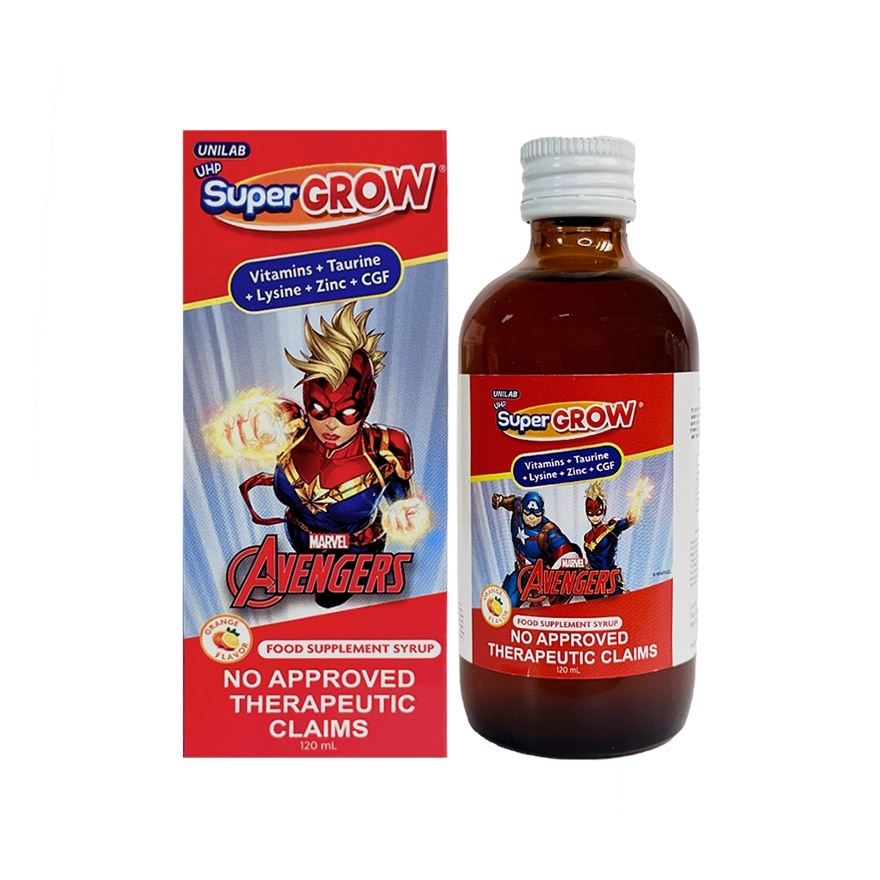 Disney Supergrow Vitamins + Taurine + Lysine + Zinc + CGF Syrup Bottle 120ml