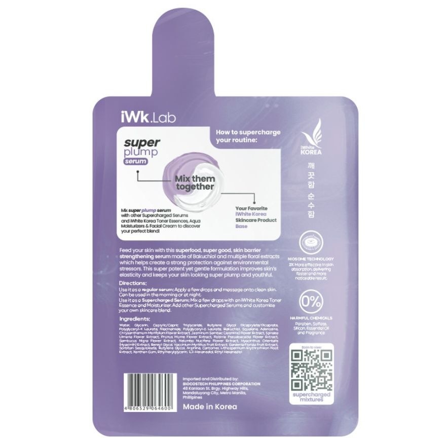 iWhite Korea iWk.Lab Super Plump Serum 10ml Sachet