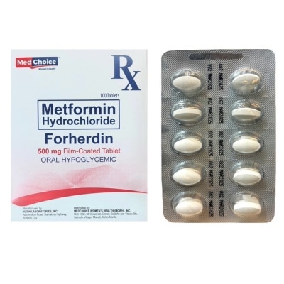 FORHERDIN - FORHERDIN Metformin Hydrochloride 500mg Film-Coated Tablet Box of 100s