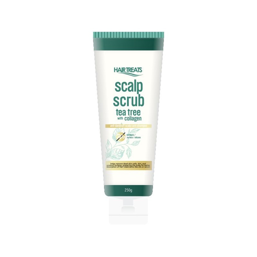 HAIR TREATS Scalp Scrub Tea Tree With Collagen Anti-Dandruff Scalp Care Shampoo