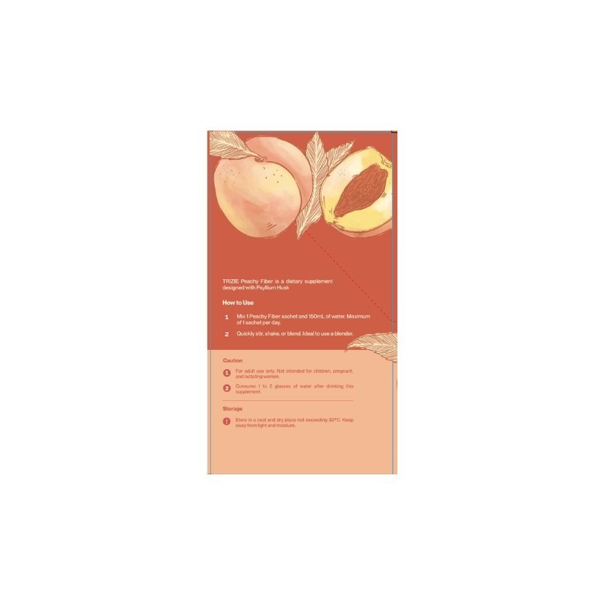 TRIZIE Peachy Fiber Shots 7 Sachets X 10G