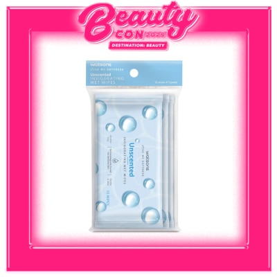 WATSONS WATSONS Invigorating Wet Wipes Unscented 10 Wipes x 3 Pack