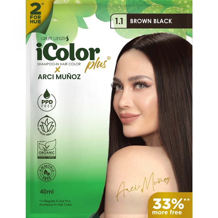 ICOLOR Shampoo-in Hair Color x Arci Munoz Brown Black 40ml