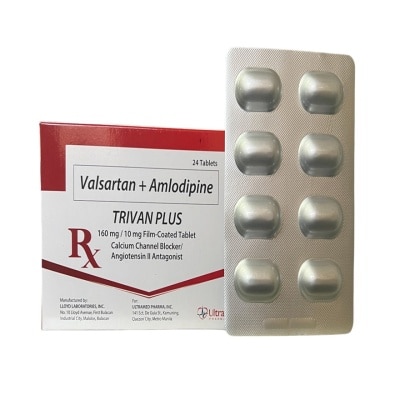 TRIVAN PLUS TRIVAN PLUS Valsartan + Amlodipine 160mg/10mg Sold Per Piece [PRESCRIPTION REQUIRED]