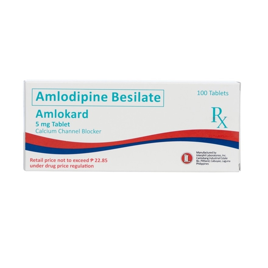 AMLOKARD Amlodipine Besilate 5mg Tablet 100s