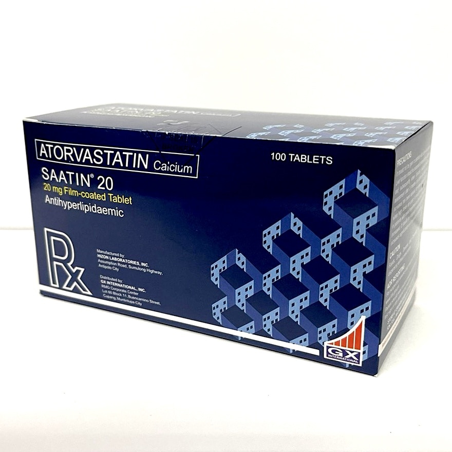 SAATIN 20 Atorvastatin 20mg Tablet Sold Per Piece [PRESCRIPTION REQUIRED]