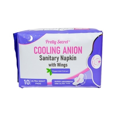 PRETTY SECRET PRETTY SECRET Cooling Anion Sanitary Napkin Ultra Night Pads 10s