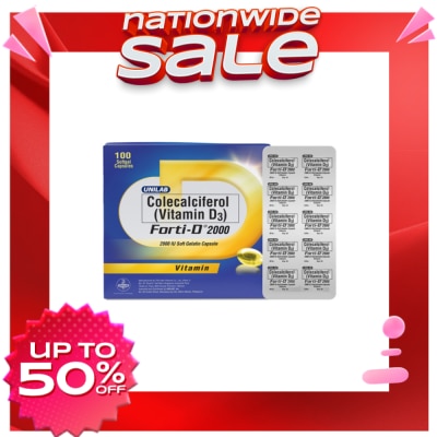 FORTI D FORTI D 2000IU Colecalciferol Vitamin D3 Softgel Caps 100s