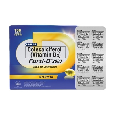 FORTI D FORTI D 2000IU Colecalciferol Vitamin D3 Softgel Caps 100s