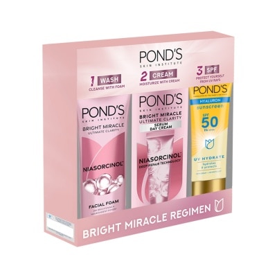 PONDS - PONDS Bright Miracle Facial Foam 100g + Facial Cream 40g + Sun Hyaluron 50ml image