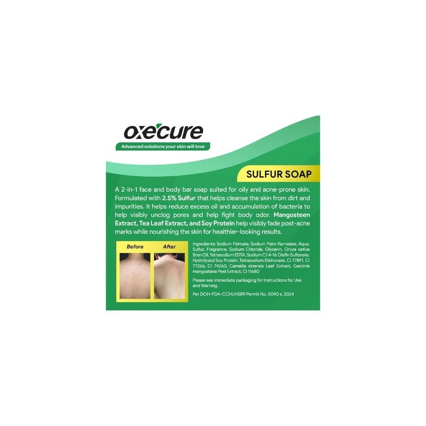 OXECURE Sulfur Soap 100g Duo Pack