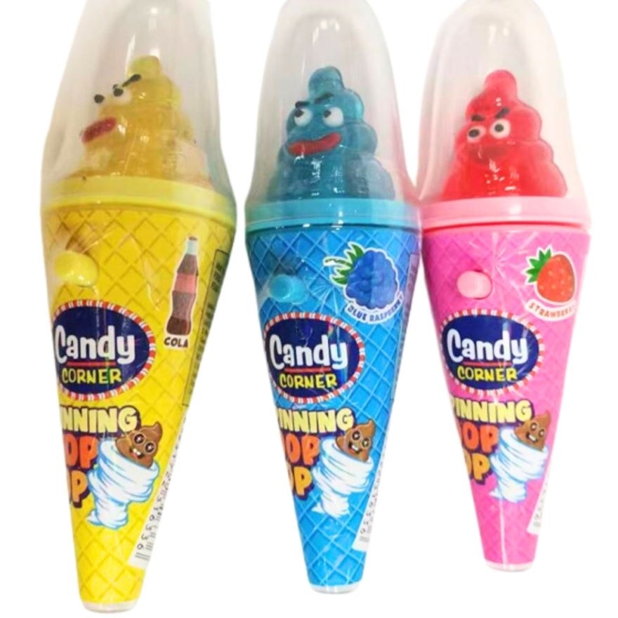 KIDSMANIA Candy Corner Spinning Poop Pop 0.53oz/15g