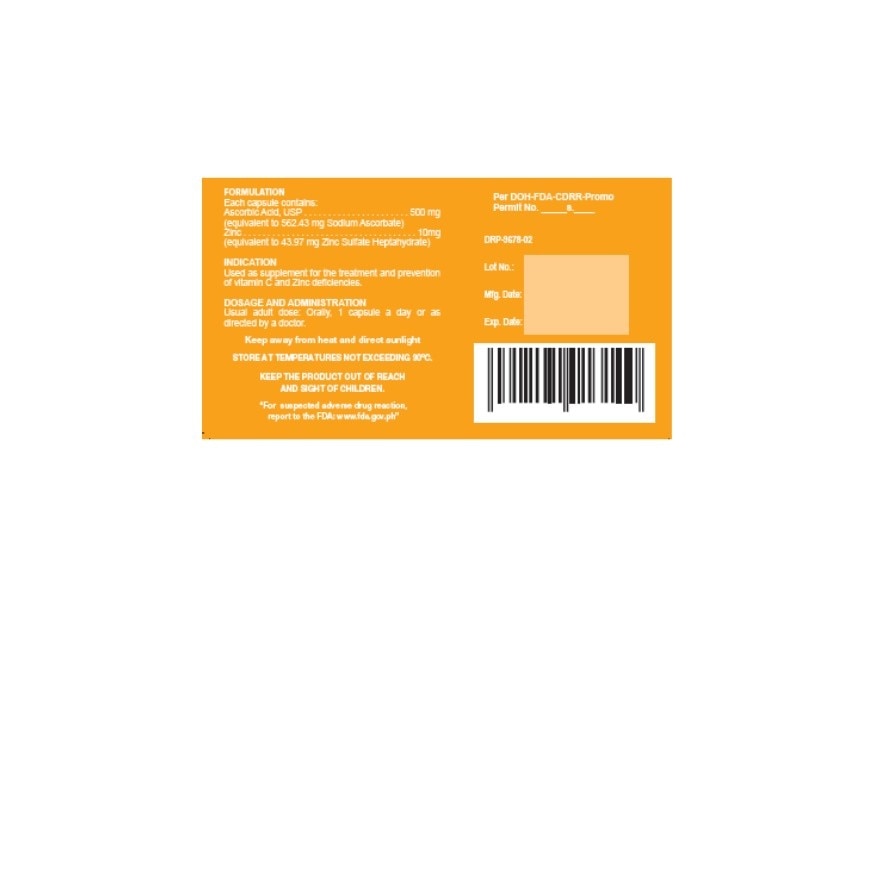 WATSONS Vitamin C + Zinc 8 + 2 Capsules