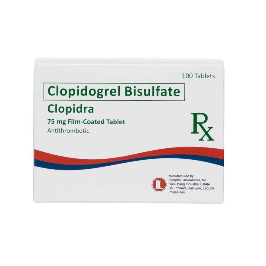 CLOPIDRA 75mg Film Coated Tablet Sold Per Piece [PRESCRIPTION REQUIRED]