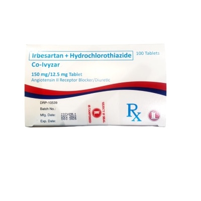 CO IVYZAR CO-IVYZAR 150mg/12.5mg Tablet Sold Per Piece [PRESCRIPTION REQUIRED]
