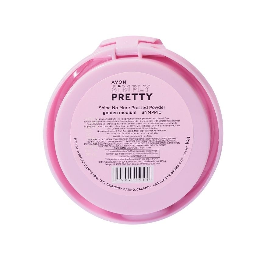 AVON Simply Pretty Shine No More Pressed Powder Neutral Light Medium 10g