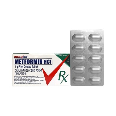 RITEMED - RITEMED Metformin 1g Tablet Sold Per Piece [PRESCRIPTION REQUIRED]
