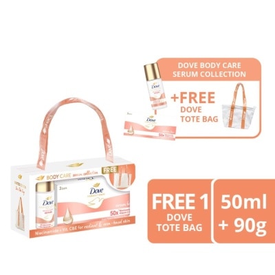 DOVE - DOVE Niacinamide + Vitamin C & E Body Care Serum Collection With Free Dove Tote Bag