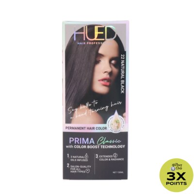 HUED HUED Prima Classic Permanent Hair Color 22 Natural Black