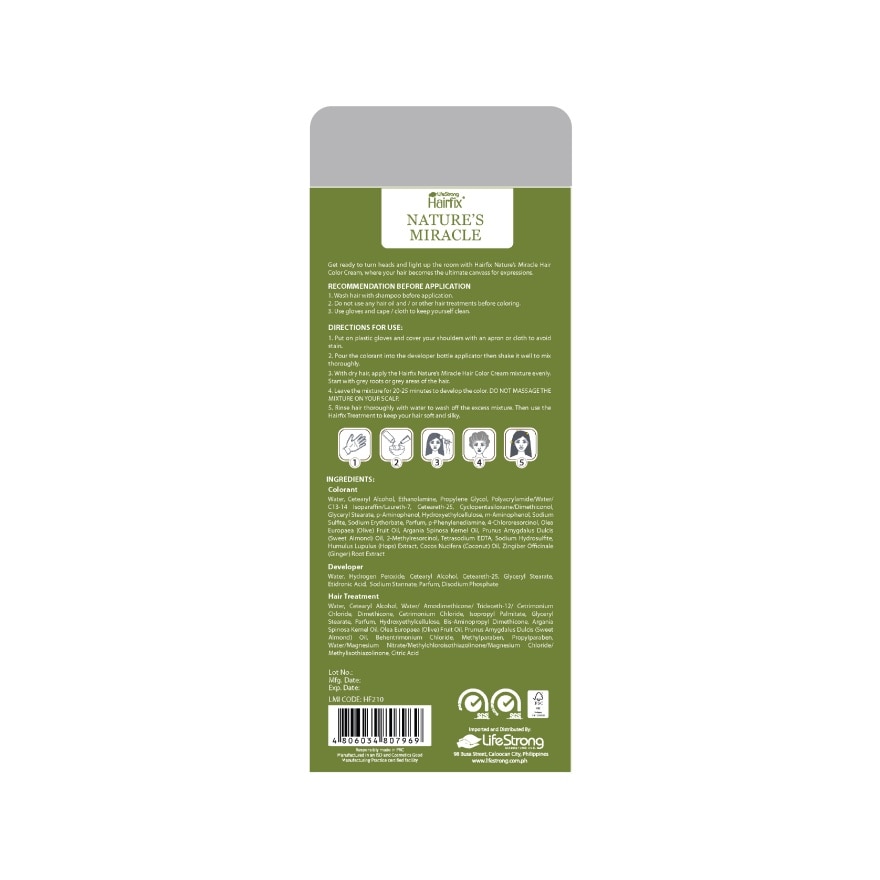 HAIRFIX Nature's Miracle Permanent Color Cream 220ml - Dark Brown