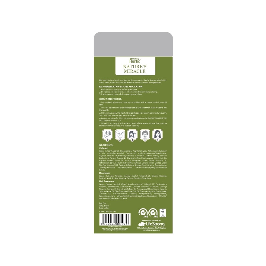 Hairfix Nature's Miracle Permanent Color Cream 220ml - Ash Blonde