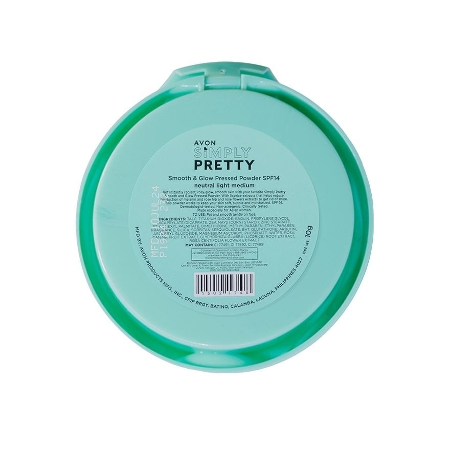 AVON Simply Pretty Smooth & Glow Pressed Powder Neutral Light Medium 10g