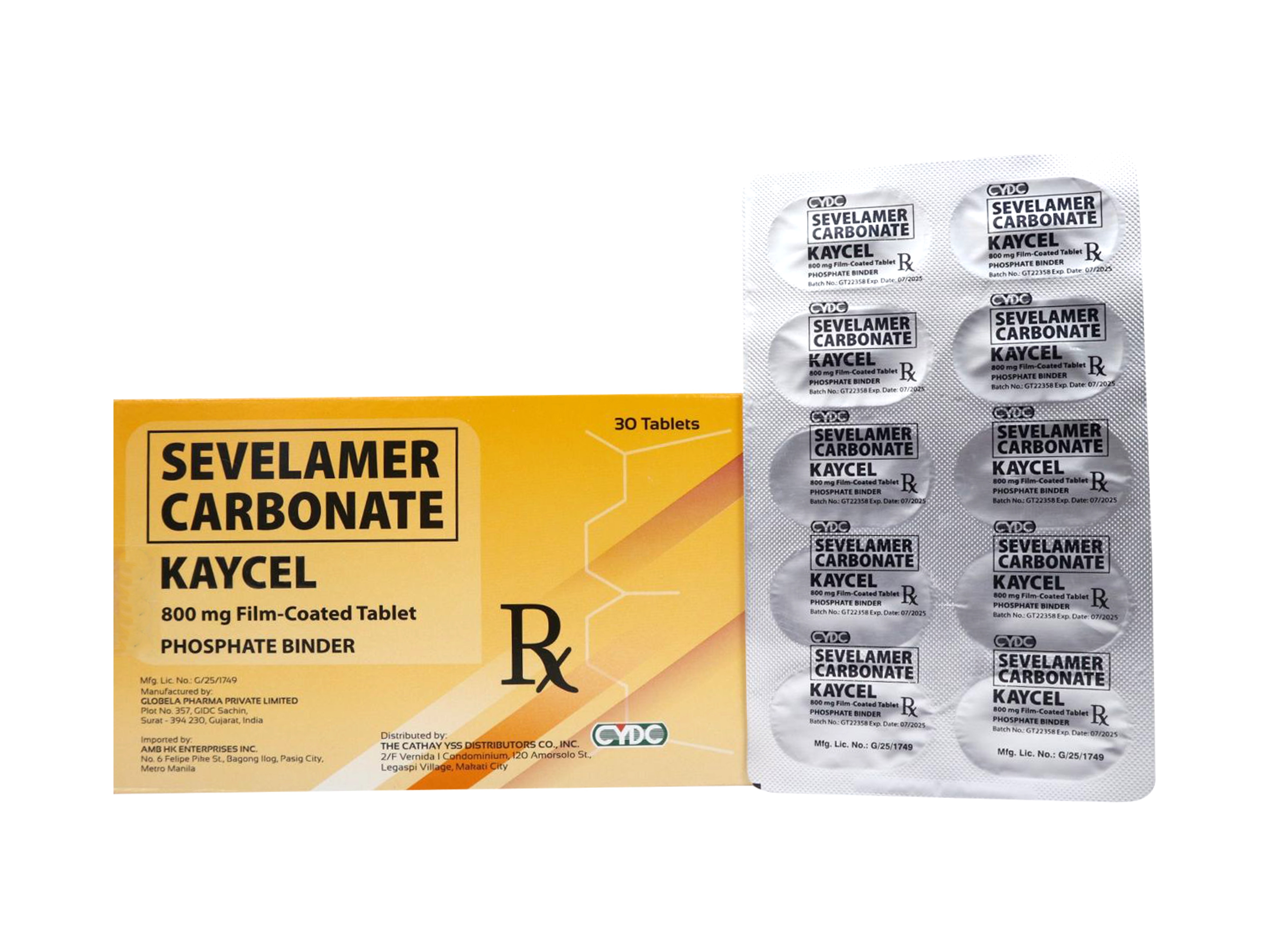 KAYCEL 800mg Film Coated Tablet Sold Per Piece [PRESCRIPTION REQUIRED]