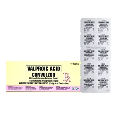 CONVULZOR CONVULZOR 250mg Extended Release Tablet Sold Per Piece [PRESCRIPTION REQUIRED]