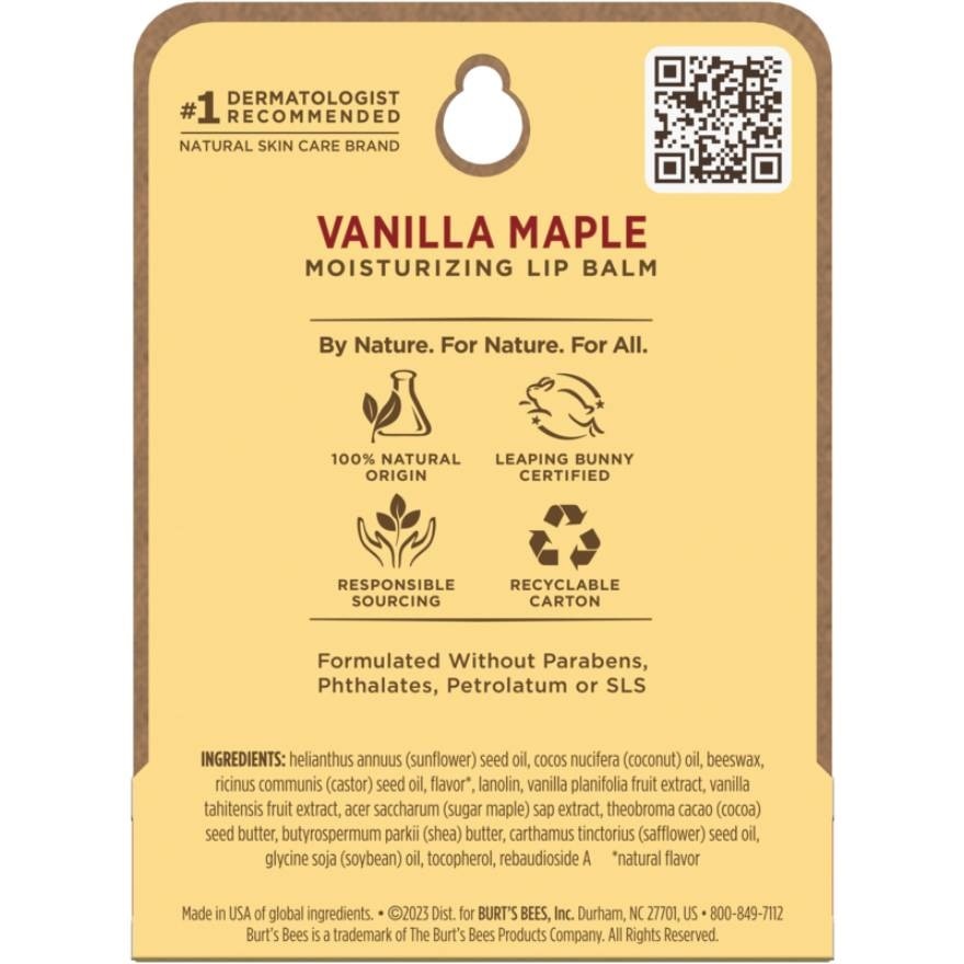 BURTS BEES Limited Edition Vanilla Maple lip balm