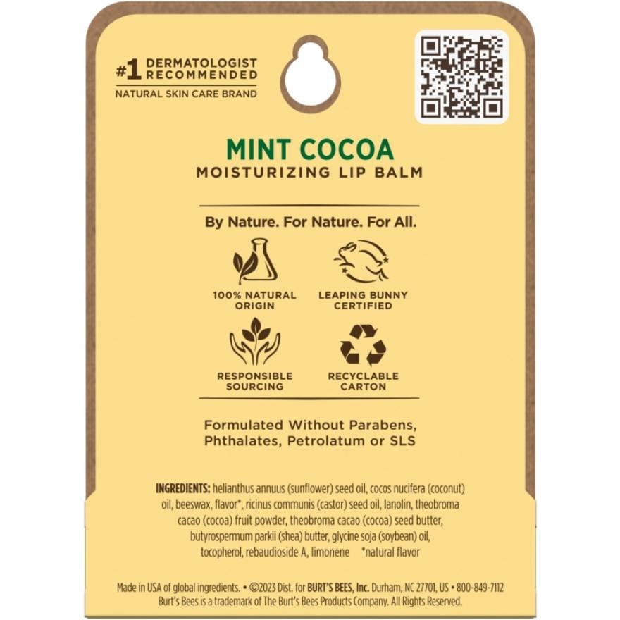 BURTS BEES Limited Edition Mint Cocoa lip balm