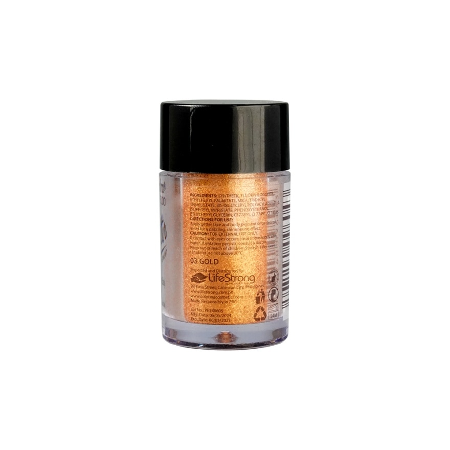 COLORINA Makeupstudio Glitter Pigment Face And Body 03 Gold