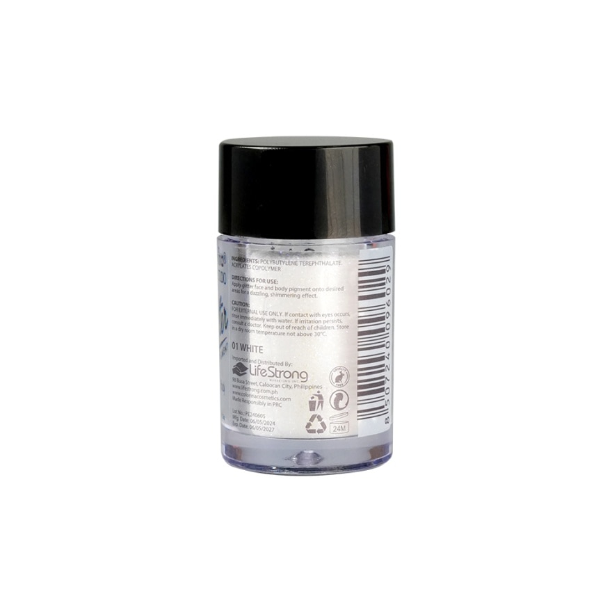 COLORINA Makeupstudio Glitter Pigment Face And Body 01 White