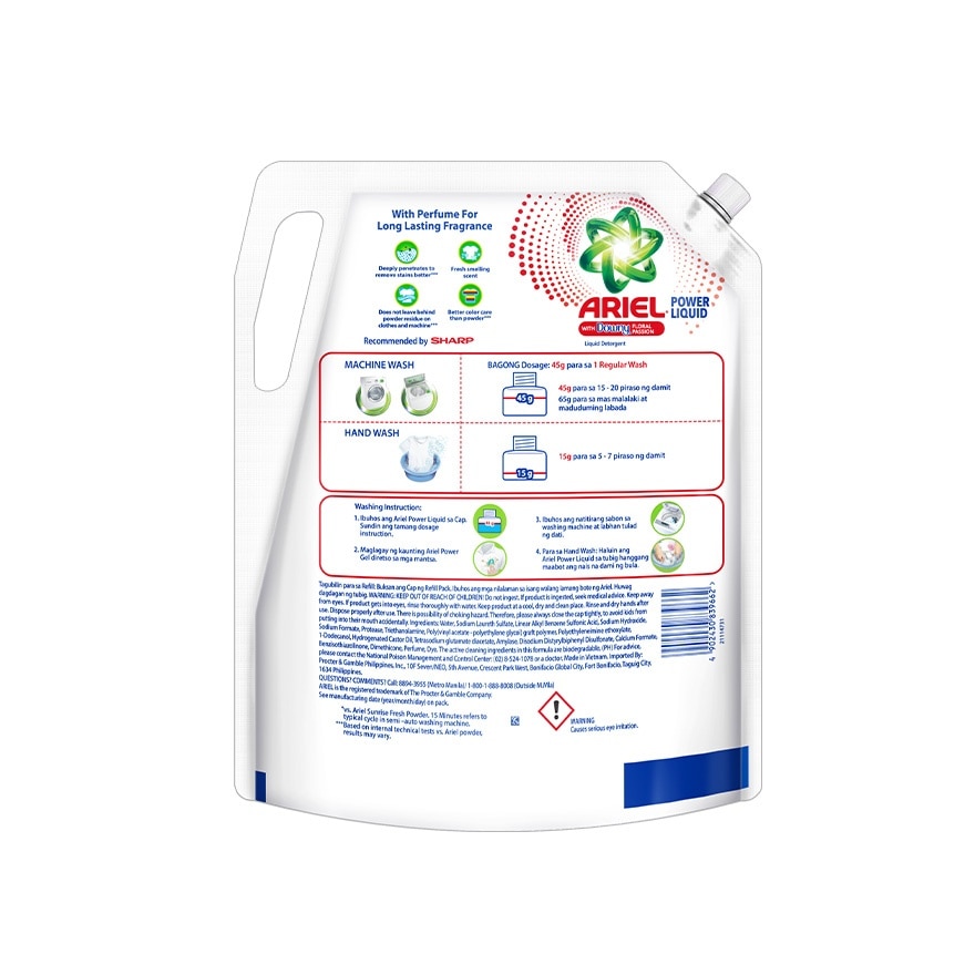 ARIEL Liquid Detergent Floral Passion 2.105kg Refill