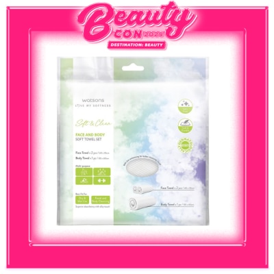 WATSONS WATSONS Face And Body Soft Towel Set